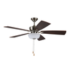 Litex Industries 52” Brushed Nickel Finish Ceiling Fan Includes Blades & LED Light Kit SG52BNK5L